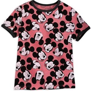 Disney Mickey Mouse Allover Ringer T-Shirt for Boys (US 7/8)